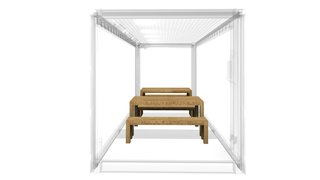 Mobiliar-Set "wood" Holzbankgarnitur