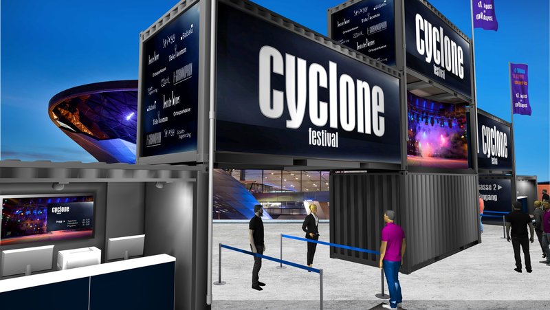 Festival-Container - Modell "Access" inkl. LED-Video-Wall