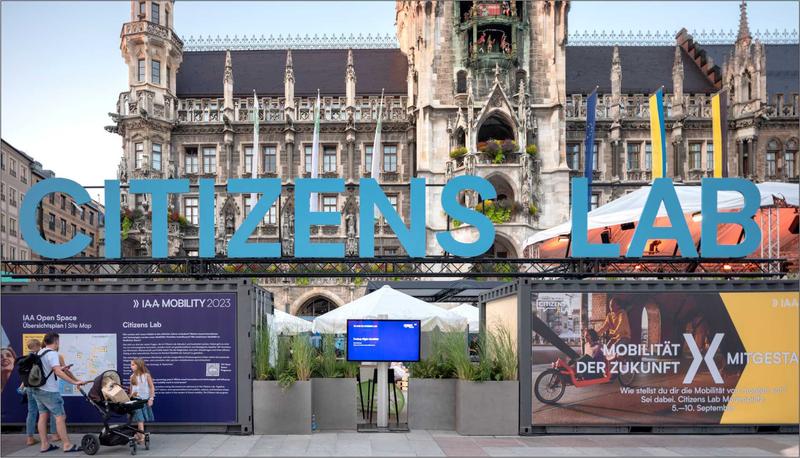 Eventcontainer IAA Citizen Lab Marienplatz