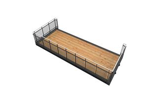 Container-Modul "Terrasse offen" mit Geländer