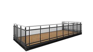 Container-Modul "Terrasse offen" mit Geländer