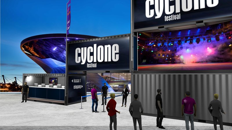 Festival-Container - Modell "Access" inkl. LED-Video-Wall