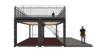 Event-Container 2-geschossig "Rooftop" inkl. Statik Event-Container 2-geschossig "Rooftop" inkl. Statik