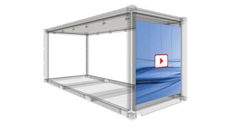 Wand-Modul "LED-Video-Wall - außen (kurze Seite)" Wand-Modul "LED-Video-Wall - außen (kurze Seite)"