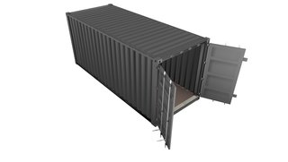 Container-Modul "geschlossen" mit einseitiger Stahltüre